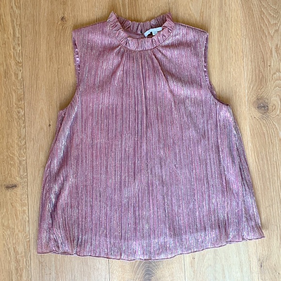 🦄 Eri + Ali (Anthropologie) sleeveless A-line top in mauve - Picture 7 of 9